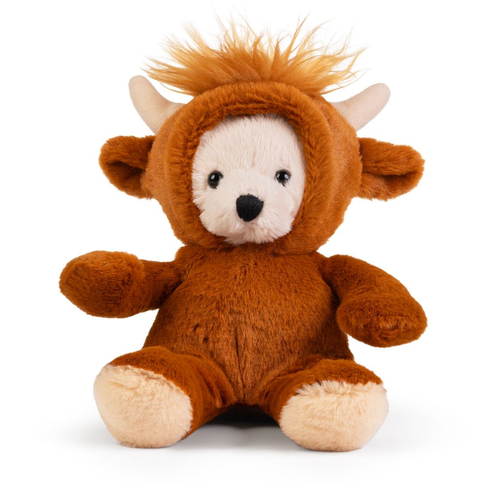 AN09HC LITTLE Dress Up Bear - Highland Cow 20cm