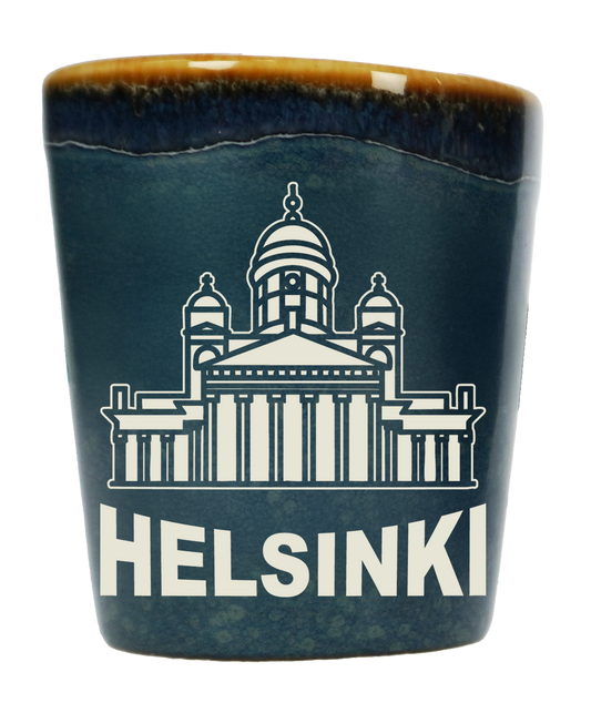 Rustic Shot Glass Helsinki Blue HEL