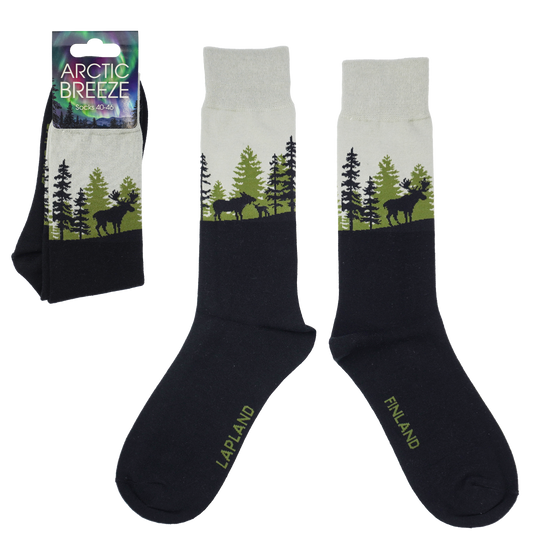Moose Forest 40-46 Socks Black FIN LAP