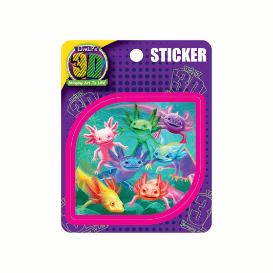 3D LiveLife Stickers - Axolotls