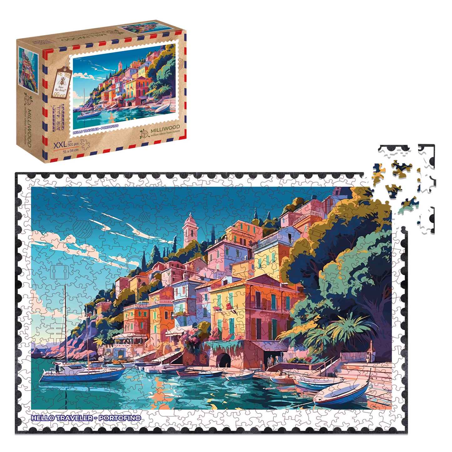 Portofino Wooden Puzzle Rectangle XXL