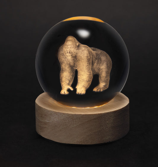 Crystal Silhouettes Globes - Gorilla