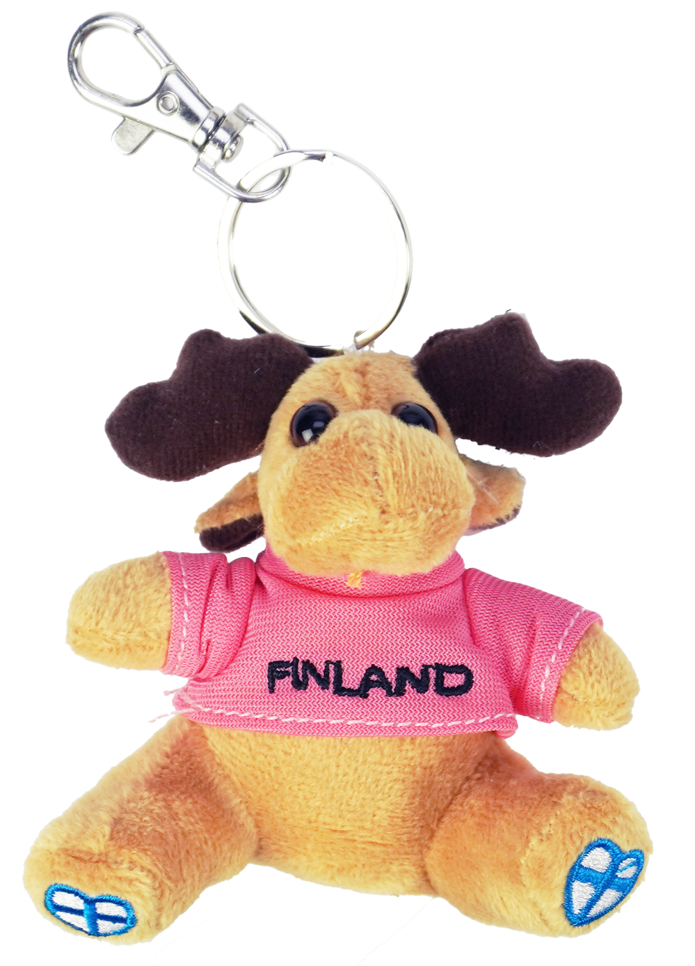 Kartta Hirvi Pehmo XS 9cm Avaimenp Pastelli Punainen FIN
