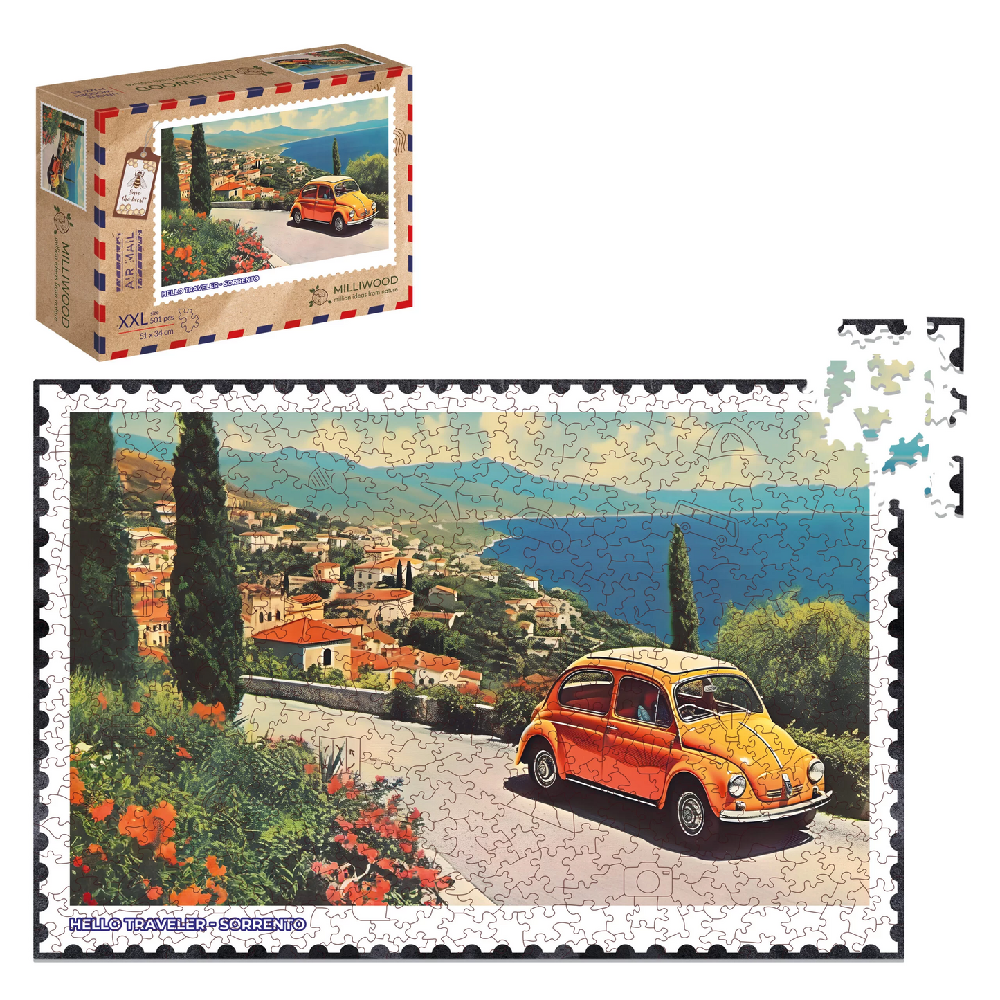 Sorrento Wooden Puzzle Rectangle XXL
