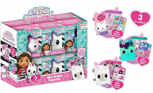 Gabbys Dollhouse Mini Diarys - 3 Assorted