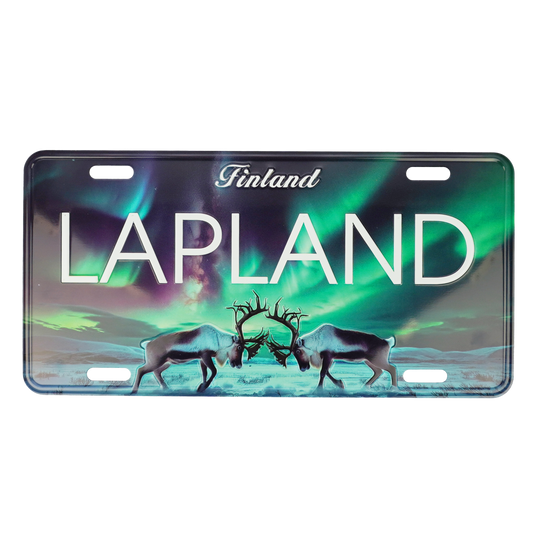 Fighting Reindeers License Plate LAP FIN 30 x 15 cm