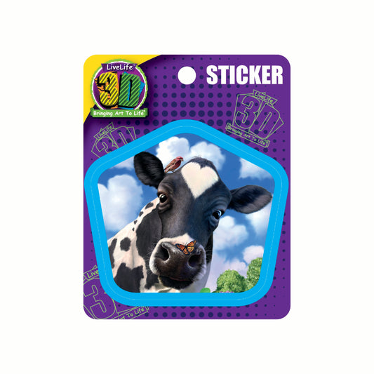 3D LiveLife Stickers - Curious Cow