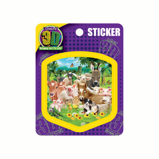 3D LiveLife Stickers - Baby Farm Animals
