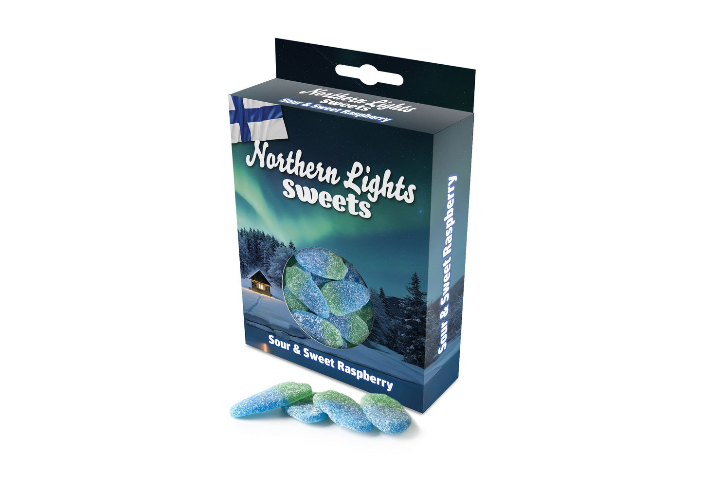 Northern Lights Fizzy Sugared Jelly Sweets FIN 120g