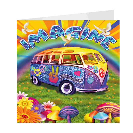 3D LiveLife Greetings Cards - Peace Van