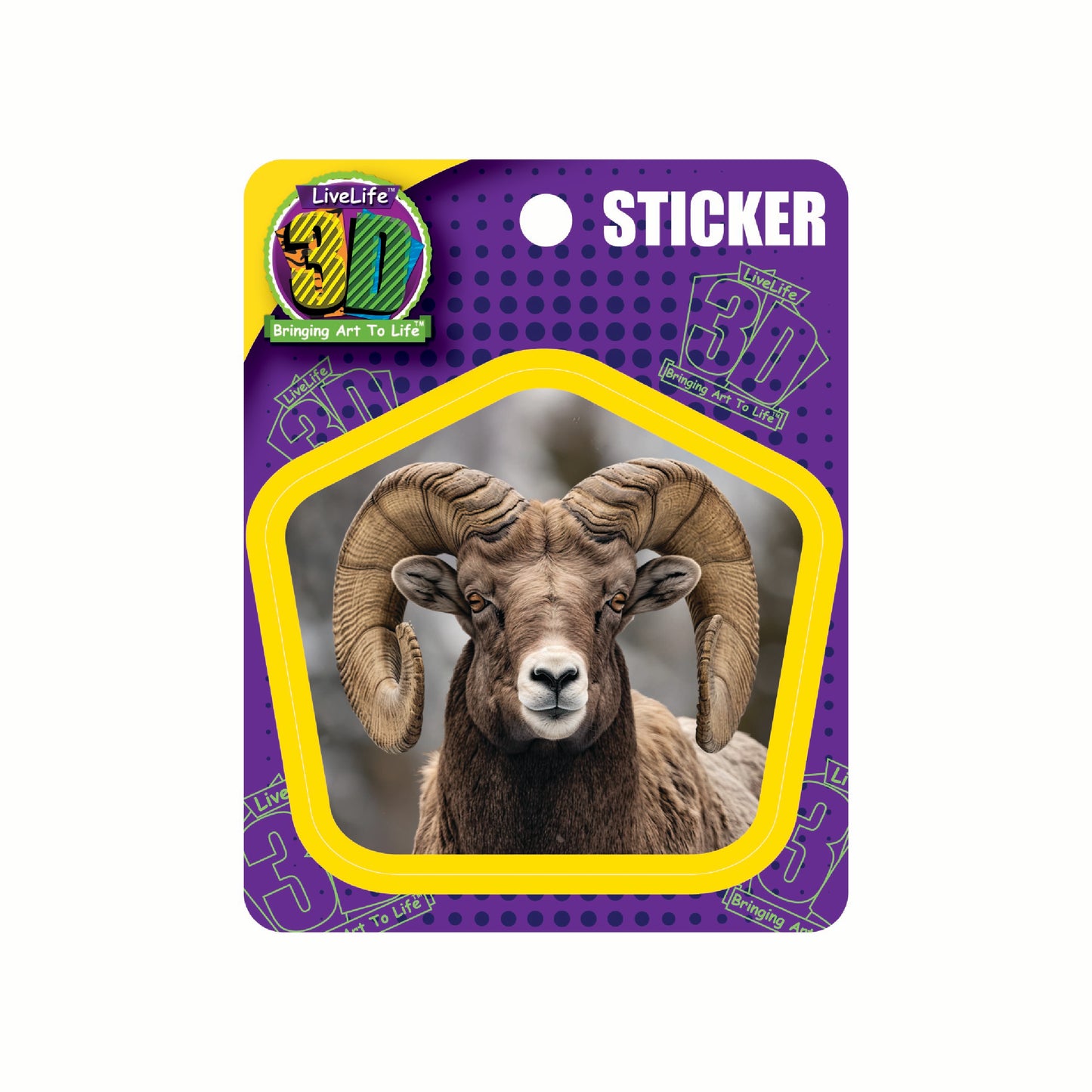 3D LiveLife Stickers - Bighorn Sheep
