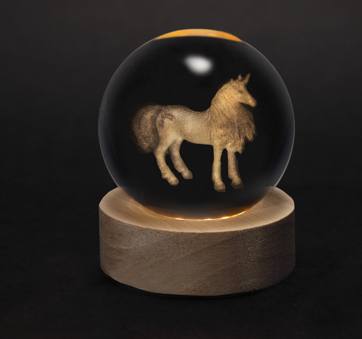 Crystal Silhouettes Globes - Unicorn