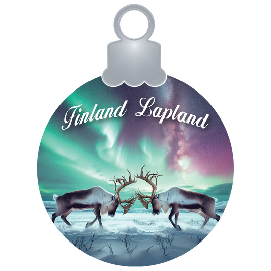 Christmas Ball Fighting Reindeers