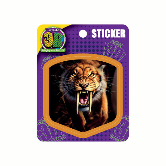 3D LiveLife Stickers - Sabertooth