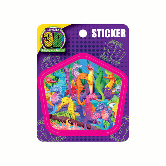 3D LiveLife Stickers - Hilarious Hippocampus