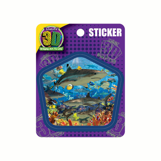 3D LiveLife Stickers - Shark Reef
