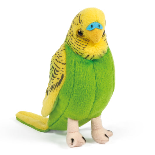 AN394Y Yellow Budgerigar with Sound 14cm