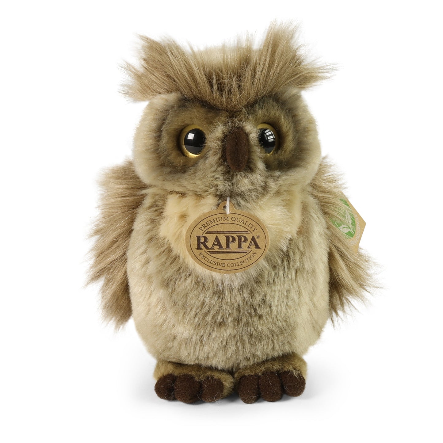 Plush great horned owl 18 cm