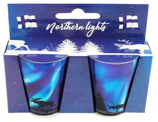 Aurora Borealis snapsilasi sininen (2-pack)
