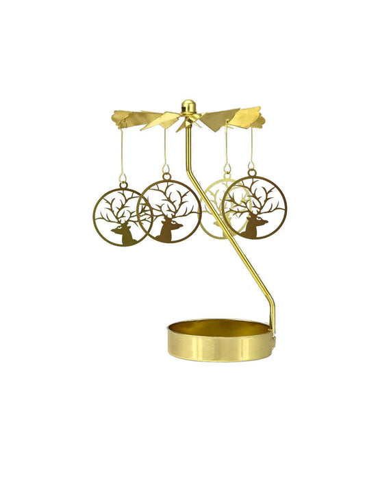 Reindeer Heads Tealight Carousel