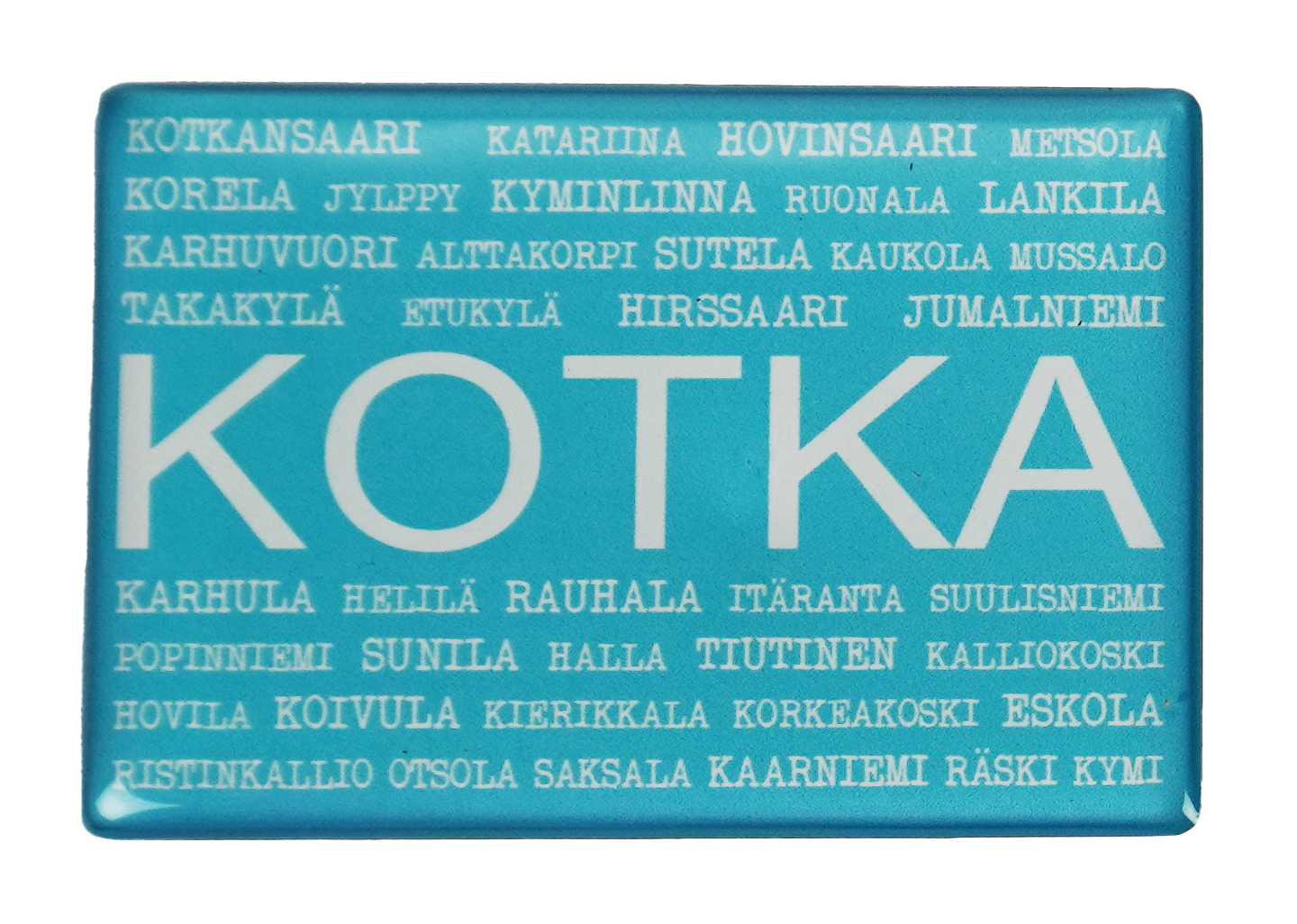 Kotka Kotiseutu MAG Teksti Turkoosi