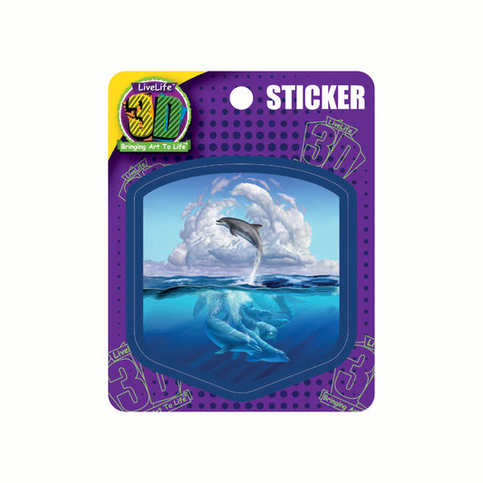 3D LiveLife Stickers - Dolphin Symphony