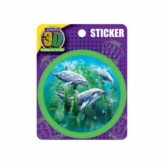 3D LiveLife Stickers - Dolphin Kelp Bed