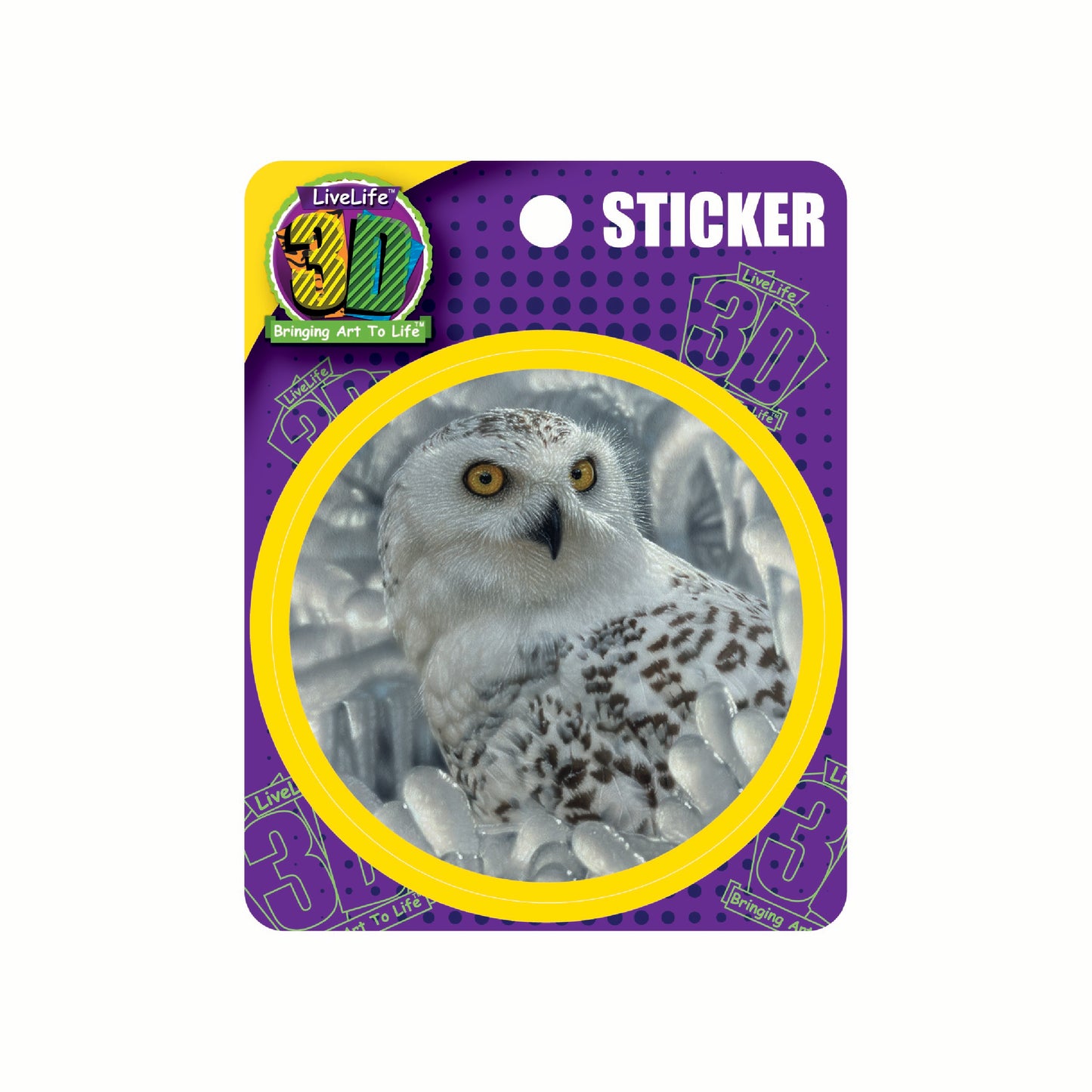 3D LiveLife Stickers - Snowy Owl Sanctuary