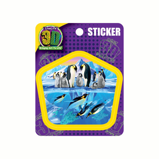 3D LiveLife Stickers - Penguin Plunge