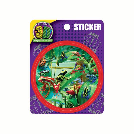 3D LiveLife Stickers - Funky Frogs