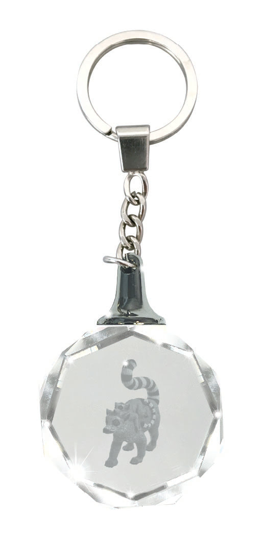 Crystal Silhouette Keychains - Ring-Tailed Lemur