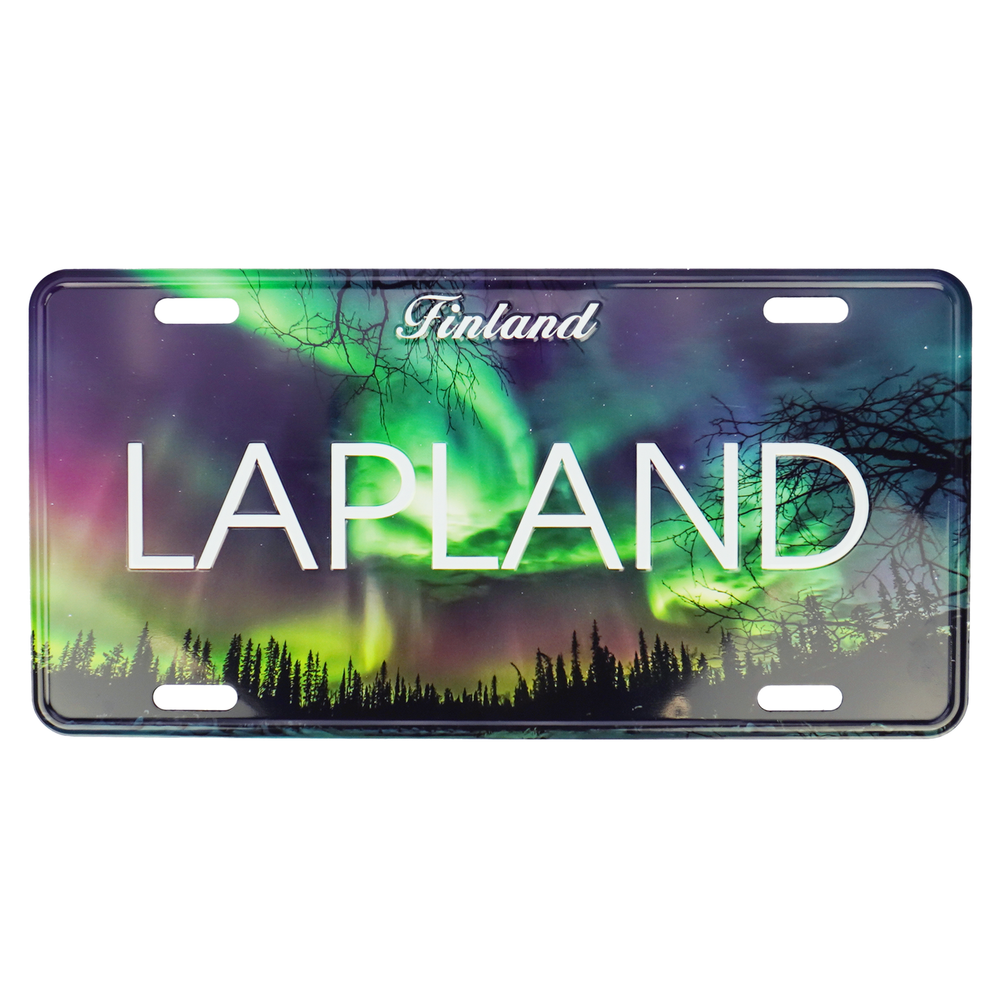 Aurora Borealis License Plate LAP FIN 30 x 15 cm