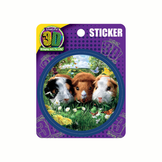 3D LiveLife Stickers - Guinea Pigs