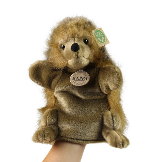 Plush hedgehog hand puppet 25 cm