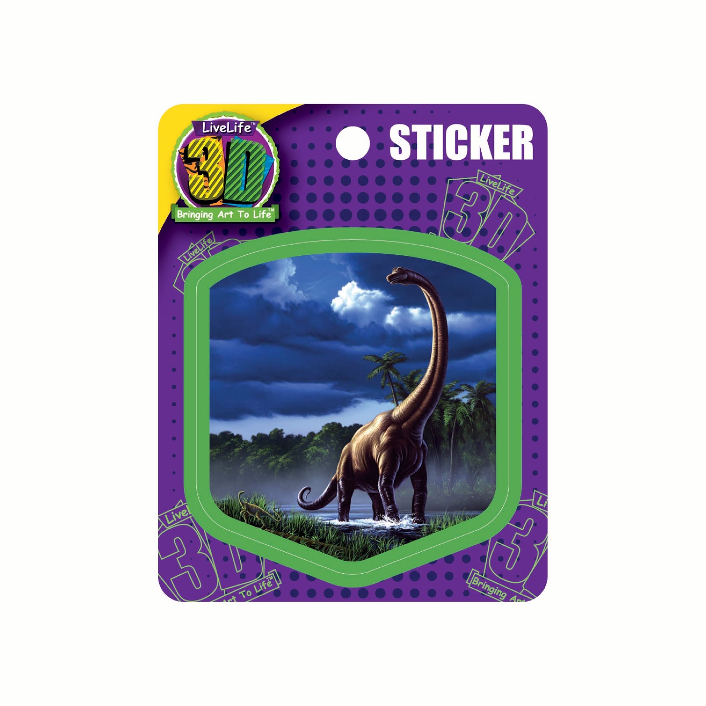 3D LiveLife Stickers - Brachiosaurus