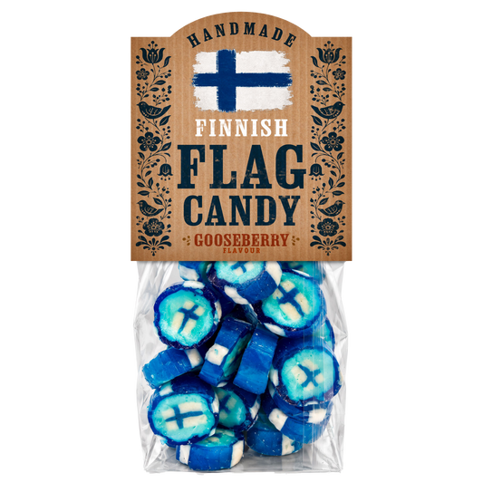 Handmade Finnish Flag Gooseberry Sweets 100g