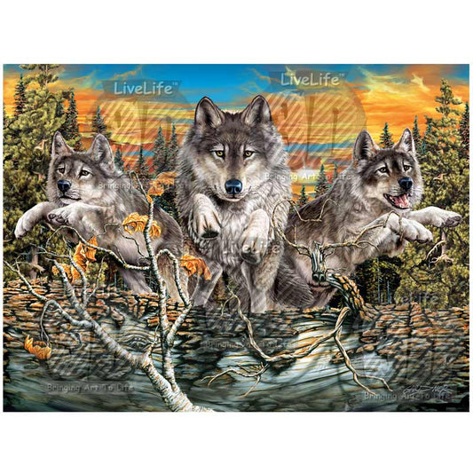 3D LiveLife Pictures - Jumping Wolves