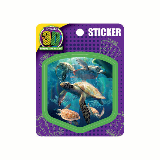 3D LiveLife Stickers - Sea Turtle Swim