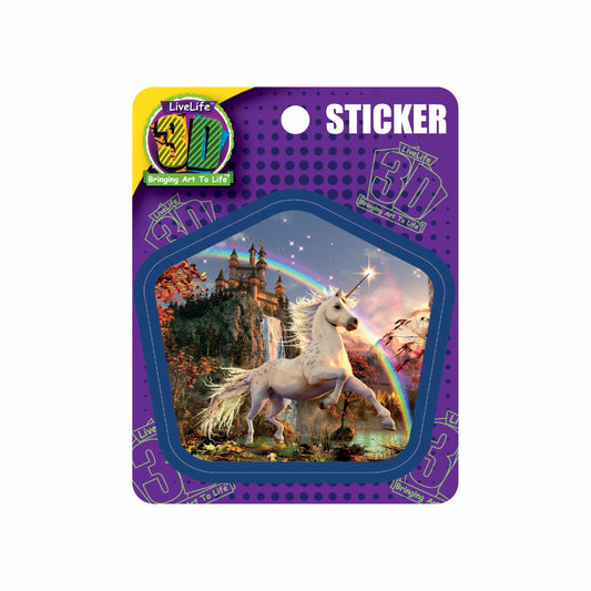 3D LiveLife Stickers - Unicorn Evening Star