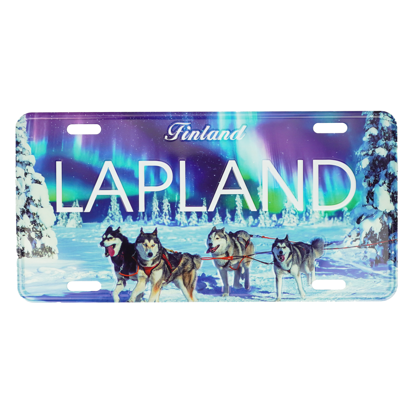 Husky Sled License Plate LAP FIN 30 x 15 cm
