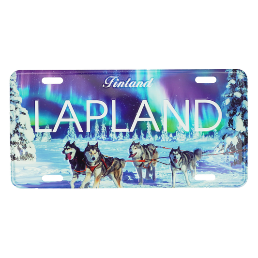 Husky Sled License Plate LAP FIN 30 x 15 cm