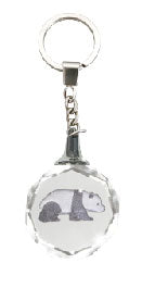 Crystal Silhouette Keychains - Panda