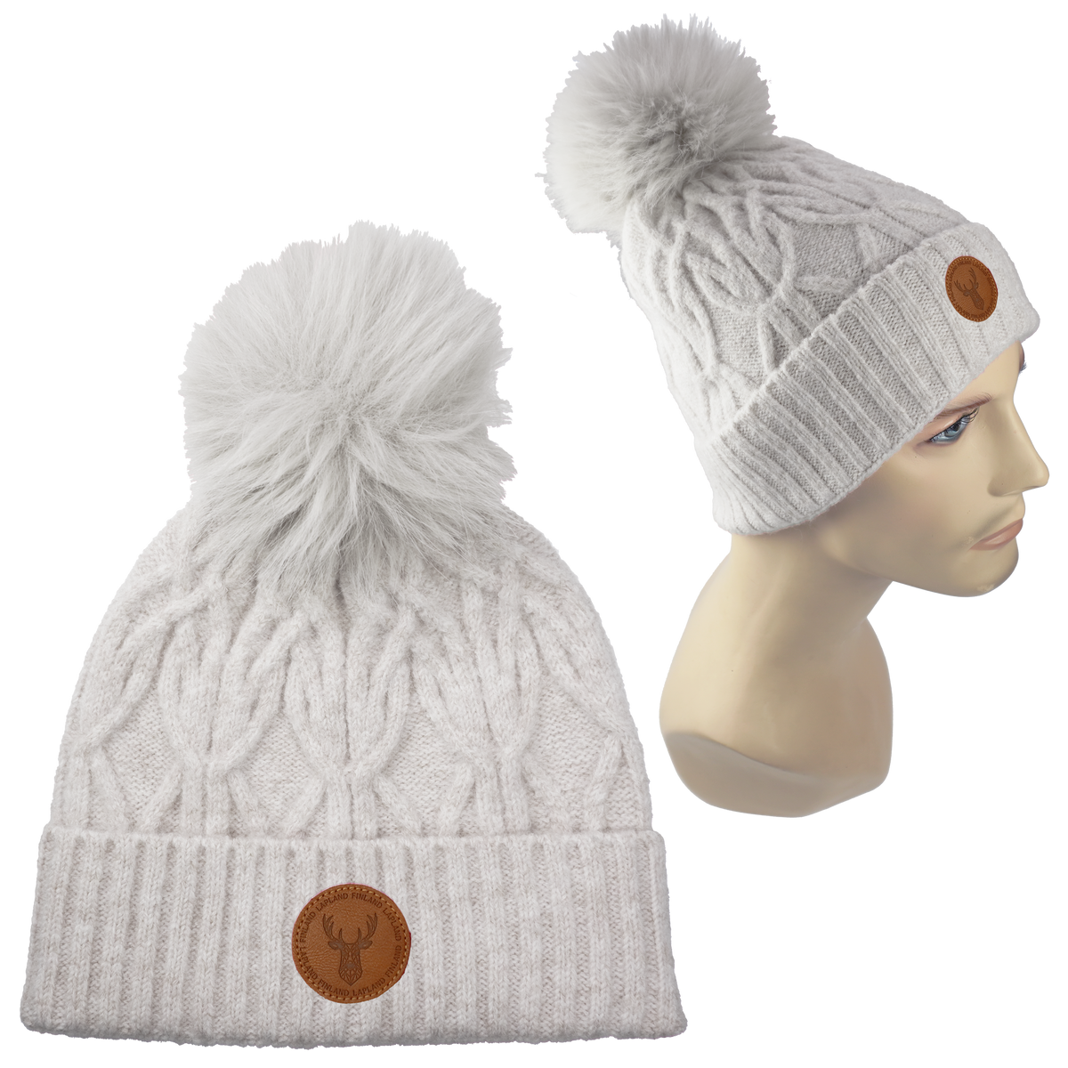 Marshmallow Beanie Powder White FIN LAP