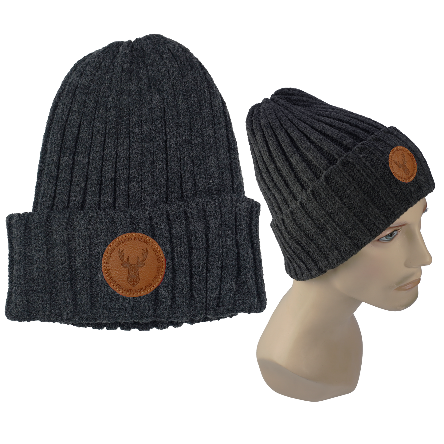 Merino Wool Rib Beanie Campfire Ash Grey FIN LAP