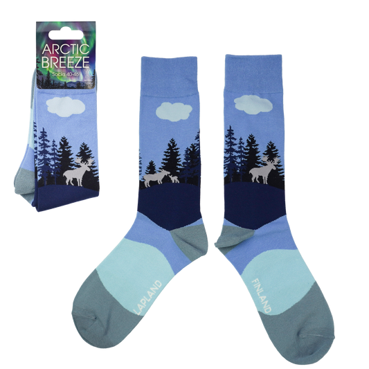 Moose Forest 40-46 Socks Blue FIN LAP