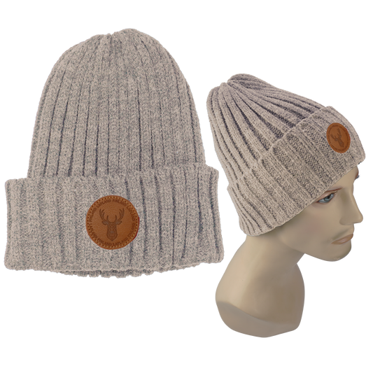 Merino Wool Rib Beanie Wild Bark Beige FIN LAP