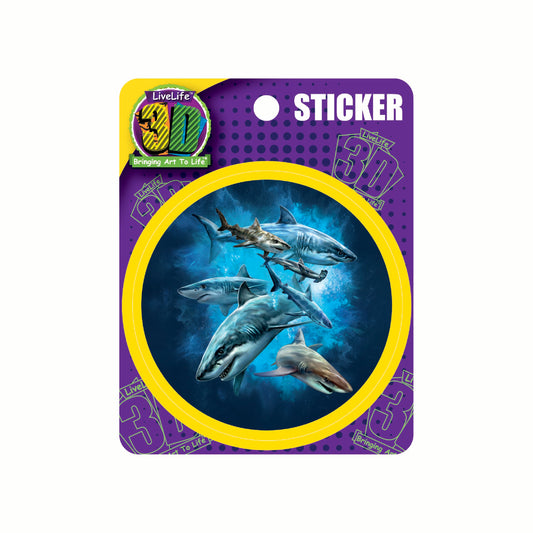 3D LiveLife Stickers - Shark Swim