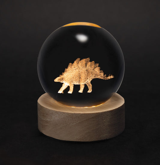 Crystal Silhouettes Globes - Stegosaurus