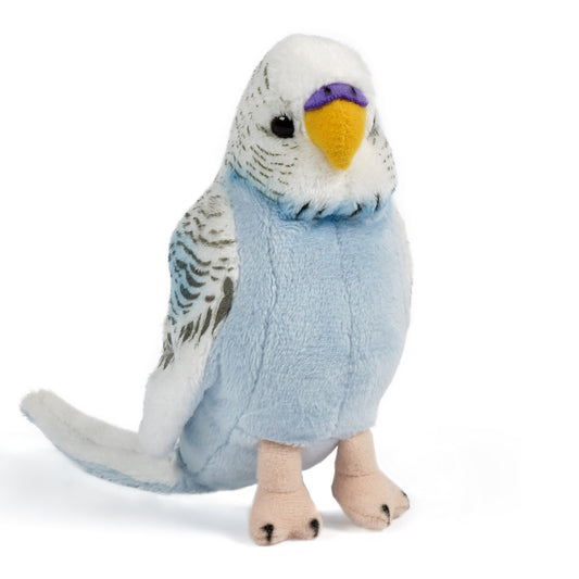 AN394B Blue Budgerigar with Sound 14cm