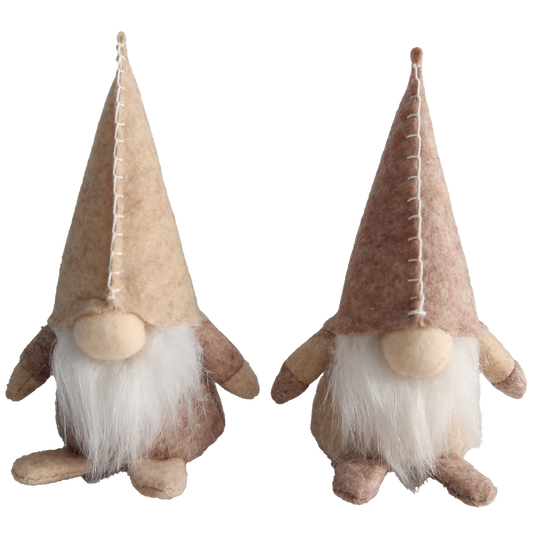 Cap Santa Felt yellow and white 15 cm 2 pcs assortment